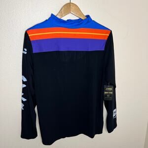 Gamemaster + Heroicouture Mock Turtleneck Long Sleeve Black Top 2XL